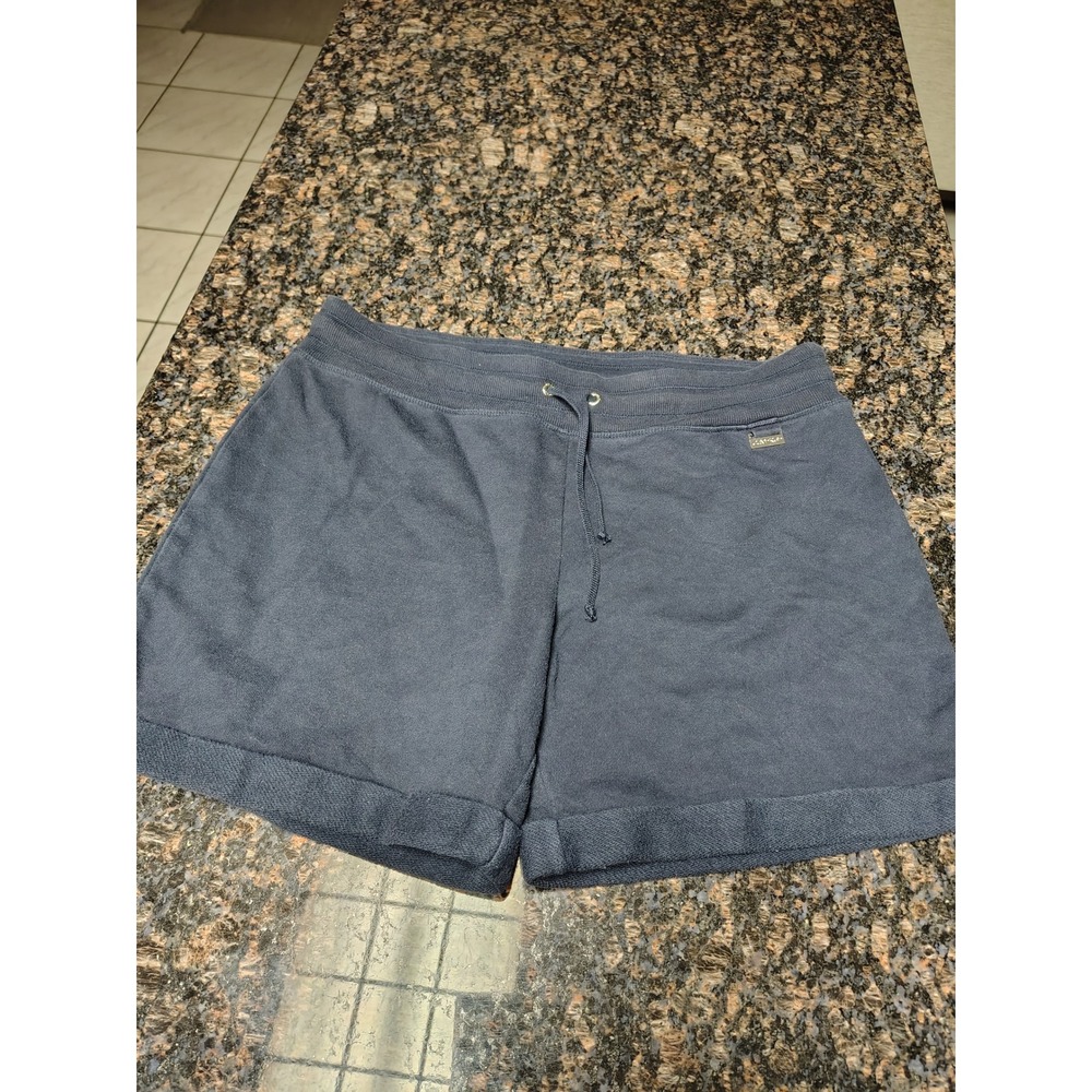 Calvin Klein Performance Womens Navy Blue Drawstring Lounge Sweat Shorts Size M
